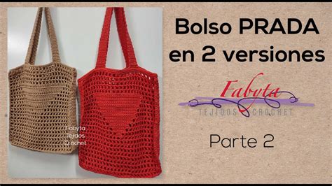 bolso tejido prada|Tutorial Bolso Prada, a crochet. Paso a paso .